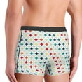 thumbnail image 3 of Goofa Colorful Geometric Printed Men's Boxer Briefs Underwear, Moisture-Wicking Underwear, Trunk,Soft and Breathable Cotton Underwear-Small, 3 of 9