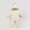 thumbnail image 3 of BULLPIANO 0-2T Toddler Baby Girls Boys Zipper Down Jumpsuits Winter Warm Hooded Romper Snowsuit Windproof Outwear, 3 of 3
