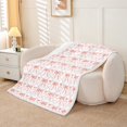 thumbnail image 2 of Bow Sherpa Blanket,Kawaii Pink Bow Queen 90"X90" Fleece Blanket Room Decor,Cute Princess Bowknot Throw Blanket,Watercolor Bow Tie Flannel Blanket For Bed Couch, 2 of 6