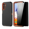 thumbnail image 1 of Aggxpf Galaxy A14 5g Case with Anti Spy Tempered Screen Protector (2 Pack), Heavy Duty Protective Phone Case, Shockproof Phone Cover for Galaxy A14 5G, Orange, 1 of 5