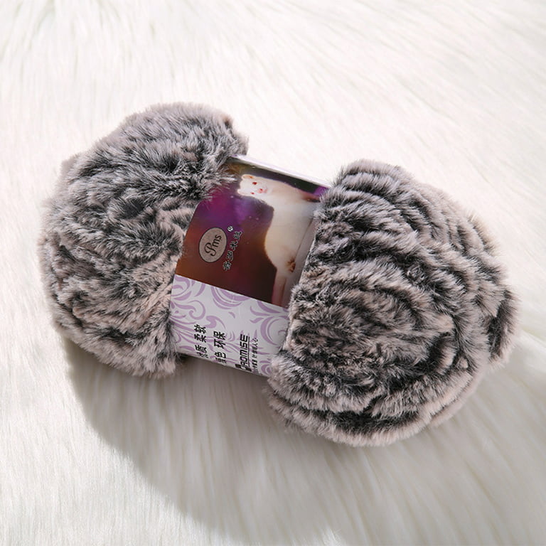 ZUARFY 50g/Ball DIY Fluffy Plush Chunky Thick Knitting Yarn Multicolor  Hand-Woven Crochet Velvet Thread for Baby Warm Hat Scarf Sweater
