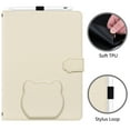 thumbnail image 2 of Allytechgroup Flip Wallet Case for Samsung Galaxy Tab A11 2025/A9 2023 8.7 inch, Slim Stand Shell PU Leather Shockproof Protective Full Body Cover with Credit Card Slot for Women Girls, White, 2 of 7