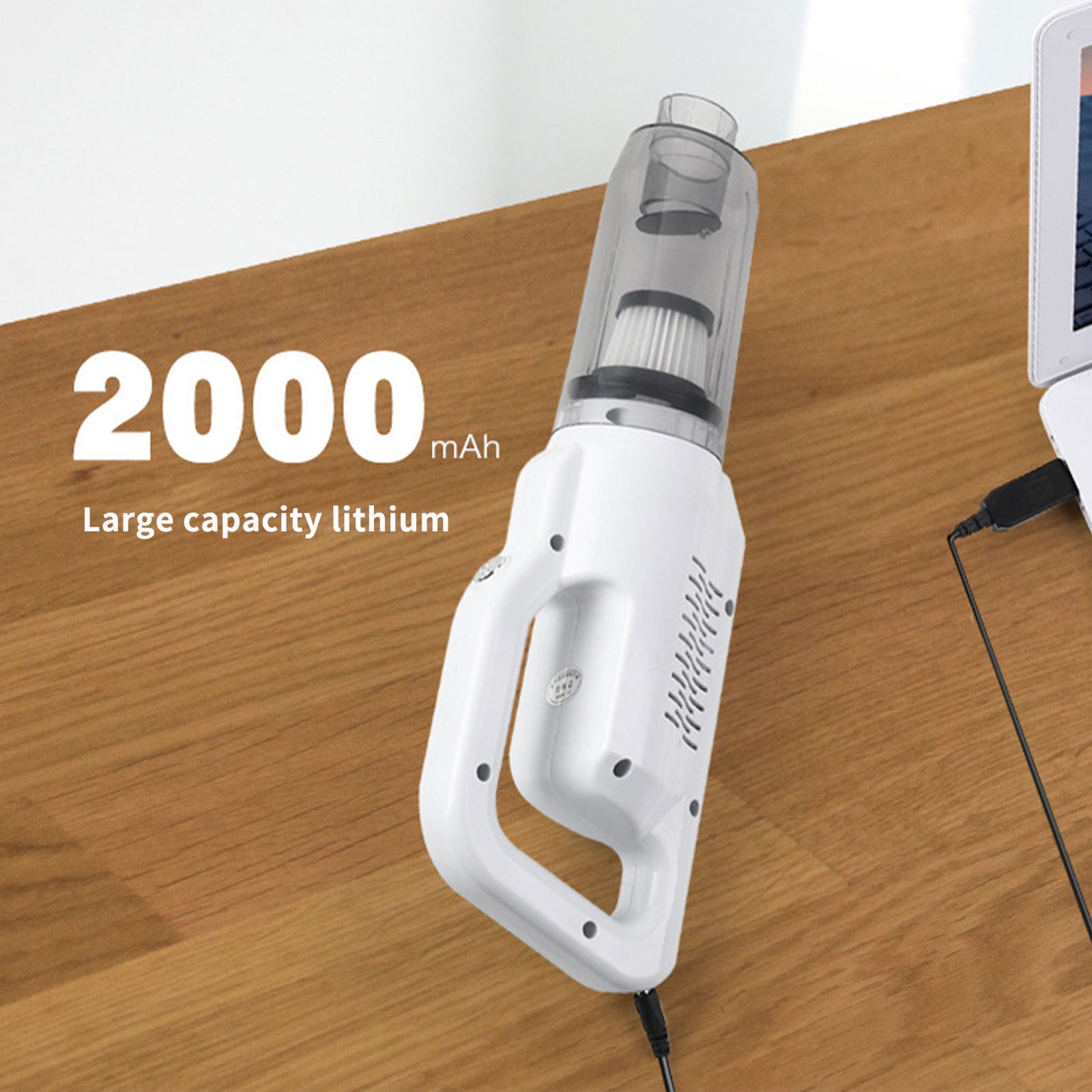 Cordless Stick Vacuum Cleaner - 30 Mins Runtime, Lightweight Vacuum for Carpet, Hardwood Floor & Pet Hair （ White ）