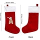 thumbnail image 2 of VEYLIN Christmas Stockings with Letters, 20 Inch Plush Christmas Stockings Large Embroidered Stockings & Holders for Kids/Adult Red Letter(A), 2 of 5