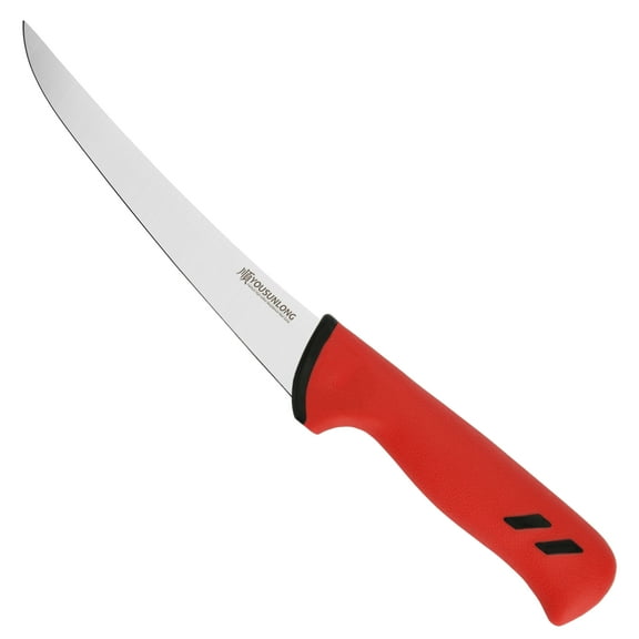 YOUSUNLONG Flexible 6 Inch Fillet & Boning Knife with Curved Blade for Meat Trimming & Processing