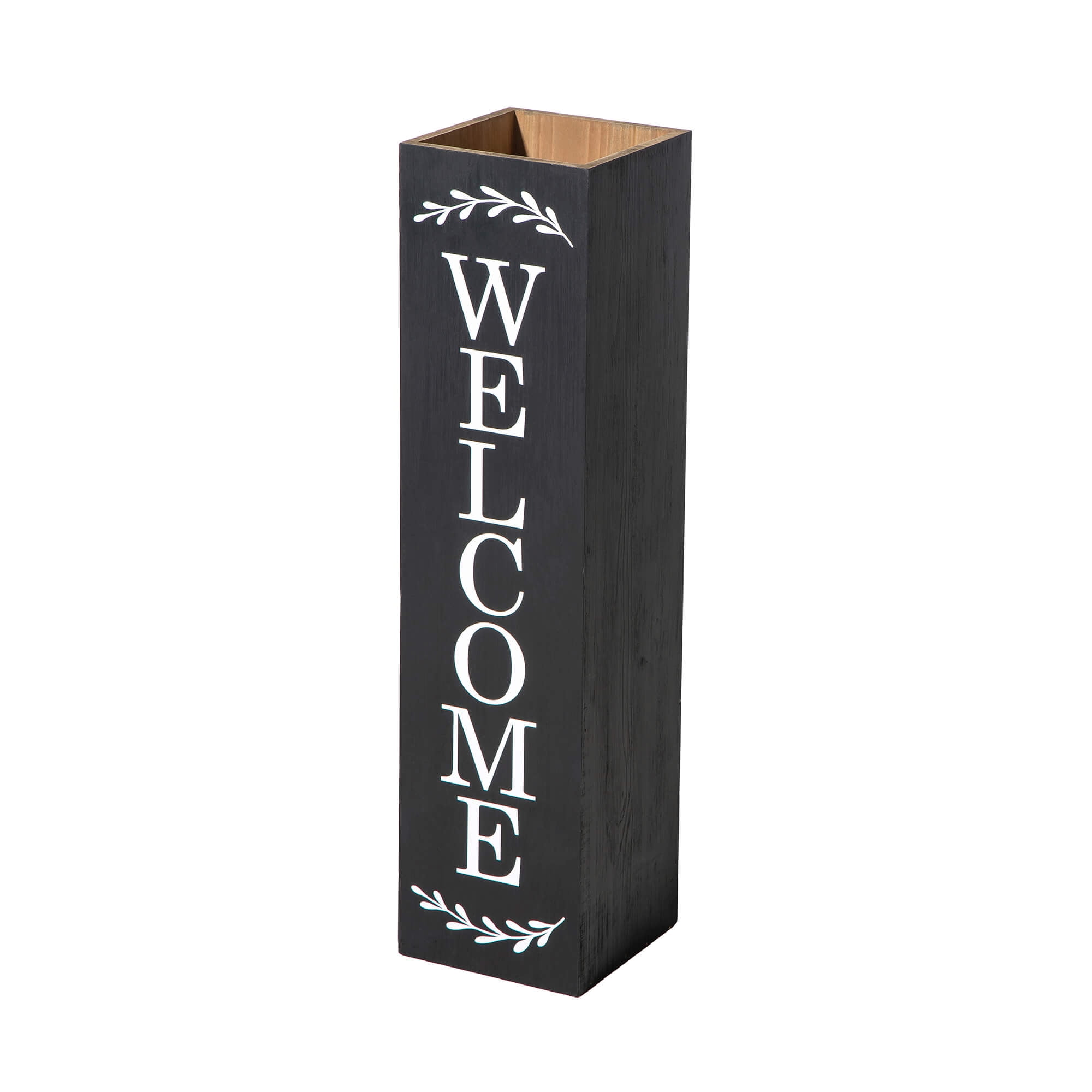 Black Solid Wood Double Sided Outdoor Welcome Porch Sign
