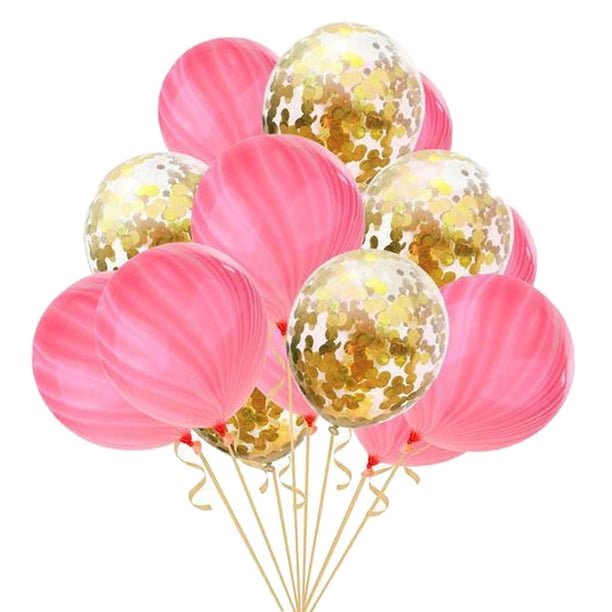 15pcs De Confeti De Látex Decoraciones De De Suministros Oro rosado