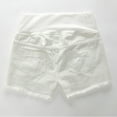 thumbnail image 3 of Women's Stretchy Denim Bermuda Ripped Jeans Shorts Maternity Elastic Band Jeans Solid Color Ripped Denim Loose High Waisted Short M-3XL, 3 of 6
