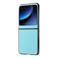 thumbnail image 5 of Case for Motorola Razr 40 Ultra Lytchee Pattern PU Leather Folding Cover, Compatible with MagSafe Wireless Charging, Rugged PC Shockproof Lens Protection Anti-Scratches Slim Case,Skyblue, 5 of 11