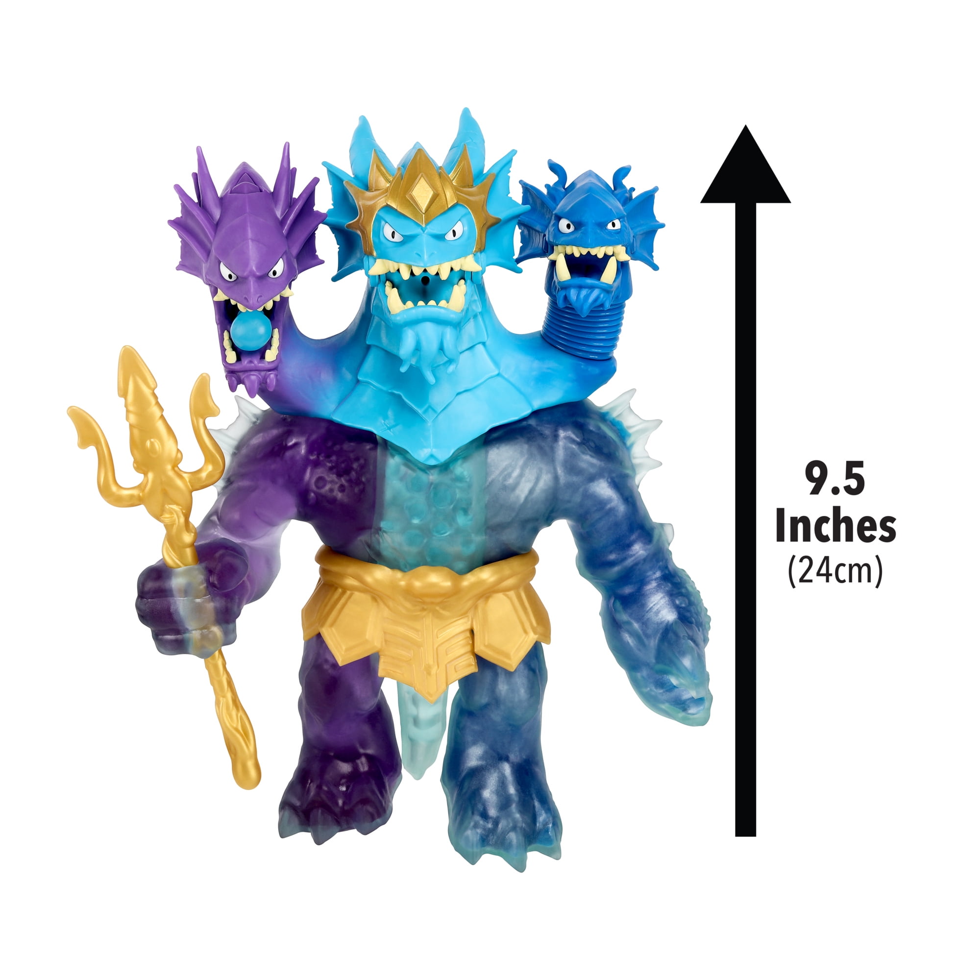 Heroes of Goo Jit Zu 9.5 inch King Hydra Figure with Triple Attack 3 in 1 Goo Power, Ages 4+