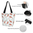 thumbnail image 4 of Rocae Koi Fish Corals,Spring Summer for Shoulder Bags for Women Tote Bag for Women with Zipper Closure, 4 of 6
