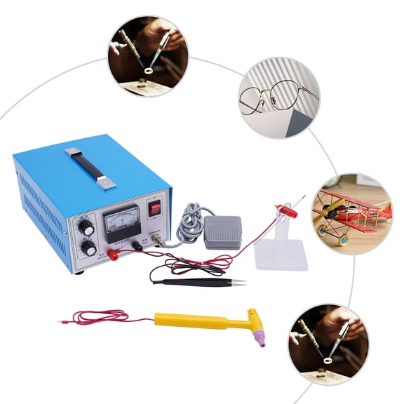 500W Blue Permanent Jewelry Welder Kit Jewelry Welding Machine Gold Silver Soldering 8.46*11.8*5.7