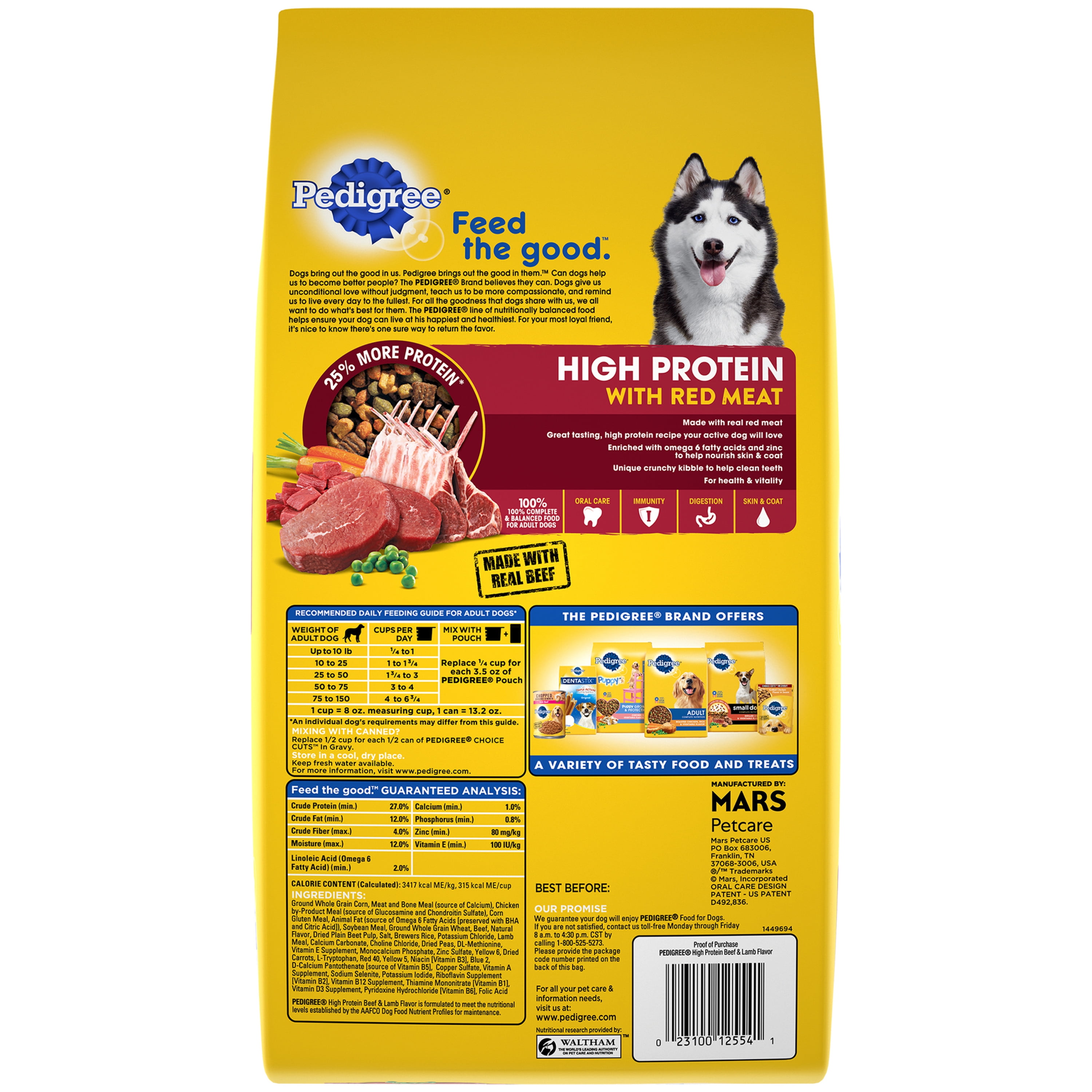 pedigree high protein walmart