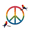 4A, variant on Colorful Stickers Animal Stationery Stickers Peace Symbol Kids Stickers Toy for Suitcase Phone Fridge