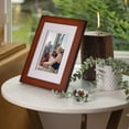 thumbnail image 5 of Gallery Solutions 8"x10" Matted Picture Frame, Rectangular Tabletop for 5"x7" Pictures -Walnut, 5 of 12
