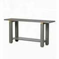 thumbnail image 5 of 62.9" Modern Solid Wood Console Table with Metal Accents for Living Spaces (3 Colors: Black, Gray, Natural), 5 of 17