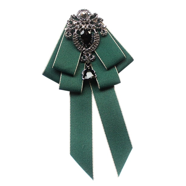 Pajarita preatada con cinta elegante estilo retro, longitud ajustable, diamantes de imitación clásicos Estilo H