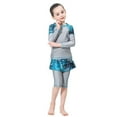 thumbnail image 4 of Wdgfv Girls Swimsuit Long Sleeve & Pants Set - Modest Full Coverage Swimwear UPF 50+ Sun Protection Grey 2-3 Years, 4 of 8