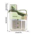 thumbnail image 3 of Green Sealed Rice Bucket Dog Food Storage Household Grain Bucket Kitchen Container Green 1.6L 8X7Inch, 3 of 4