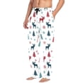 thumbnail image 3 of Men's Pajama Bottoms Deer Snowflakes Tree Men's Cotton Pajama Pants Men's Loose Printed Pajama Pants Casual Pants with Pockets, 3 of 6