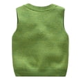 thumbnail image 2 of Baywell Toddler Baby Boys Girls V Neck Comfort Knitted Sleeveless Pullover Sweater Vest Fall Winter Solid Color Comfortable Sweater Vest For 0-5 Years, 2 of 4