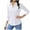 White, variant on Busydd Ladies Tops and Blouses Trendy Long Sleeve Button Down Shirts for Women Casual Solid Color Lapel Dress Shirts for Women XL