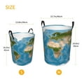 thumbnail image 3 of Cauagu Earth View World Map for Laundry Basket,Collapsible Organizer Basket for Storage Bin Toy Bins Gift Baskets Bedroom Clothes Children Nursery Hamper -Small, 3 of 7