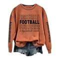thumbnail image 1 of WEAIXIMIUNG Chandails d'Automne pour Femmes Grande Taille Femmes Décontracté Manches Longues Léger Col Rond Chandails Graphique de Football Imprimé Chandail Chandails Blouse Haut, 1 of 4