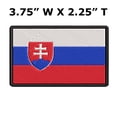 thumbnail image 2 of Slovakia Flag Embroidered Iron-on Patch, 2 of 2