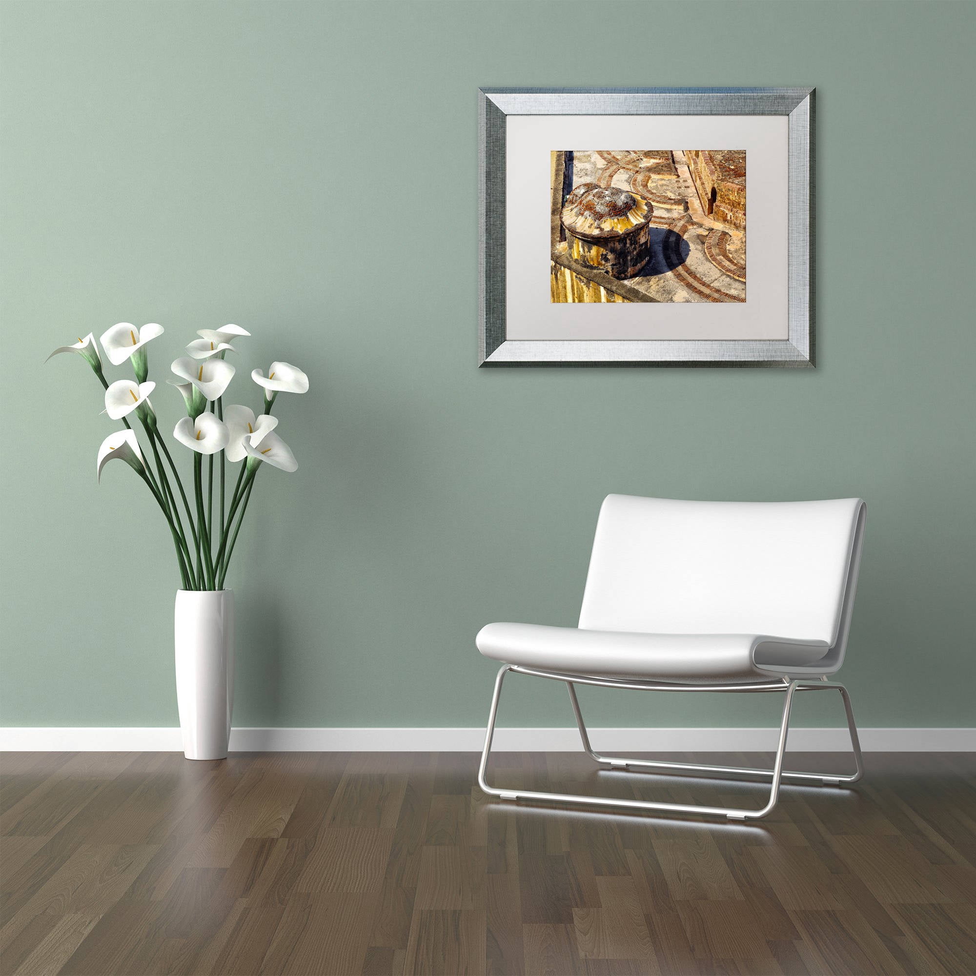 Trademark Fine Art "Castillo de San Felipe del Morro 18" Canvas Art by CATeyes, White Matte, Silver Frame