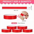 thumbnail image 2 of Uxcell Paper Wristbands for Events, Neon Party Wrist Bands, Colored Waterproof Concert Identification Wristbands Red, 2 of 7