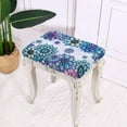 thumbnail image 6 of FOR U DESIGNS Boho Mandala Flower Pattern Stool Covers Rectangle Pack of 2, Anti-Slip Bar Stool Seat Covers Stretch Stool Upholstered Protector Slipcover With Elastic Band, 6 of 9