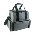 thumbnail image 2 of Organizador de herramientas para uñas de viaje, organizador de maquillaje, manicura con 2 bolsas extraíbles, bolsa de transporte para esmalte de uñas Gris, 2 of 8