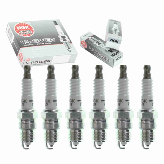 6 pc NGK V-Power Spark Plugs compatible with Chevrolet Blazer 4.3L V6 1995