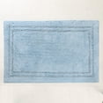 thumbnail image 2 of Cotton Solid 2-Piece Light Blue Highly Absorbent Non-Slip Backing Bath Rug Set by Superior, 2 of 12