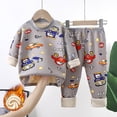 thumbnail image 2 of Hessimy Toddler Boys Girls Spring Summer 2Pcs Long Sleeve Pullover Tops Soft Casual Pants Sweatsuit Set(E,12-18 Months), 2 of 4