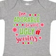 thumbnail image 4 of Inktastic Too Adorable to Wear Ugly Sweaters Boys or Girls Baby Bodysuit, 4 of 5