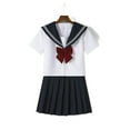 thumbnail image 3 of new JK clothing long-sleeved spring and autumn college style pleated skirt suit-mid skirt 65cm-M, 3 of 8