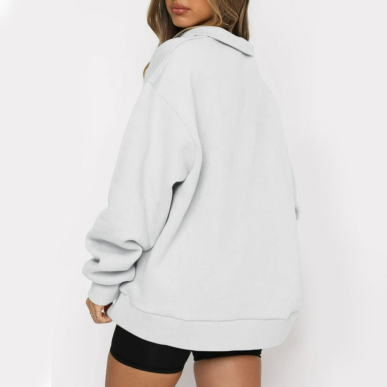 Womens oversized white sweatshirt cheap