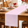 thumbnail image 6 of Pink Simple Background Table Runner 90 Inches Long,Kitchen Dining Tablerunners Pure Color Monochrome Linen Table Runners Dresser Scarves for Home Dinner Wedding Holiday Party Decor, 6 of 9