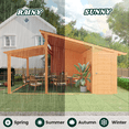 thumbnail image 6 of YODOLLA 12' x 20' Outdoor Wooden Storage Shed in Brown– Perfect for Backyard BBQs, Garden Tools, and Equipment Storage, 6 of 8