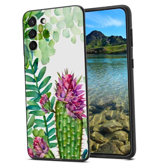 Cactus-watercolor-119 Phone Case, Degined for Samsung Galaxy S21 FE Case Men Women, Flexible Silicone Shockproof Case for Samsung Galaxy S21 FE