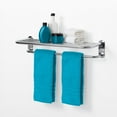 thumbnail image 2 of Zenna Home 3.8 in. H x 0.12 in. W x 24.8 in. L Chrome Silver Towel Shelf, 2 of 2