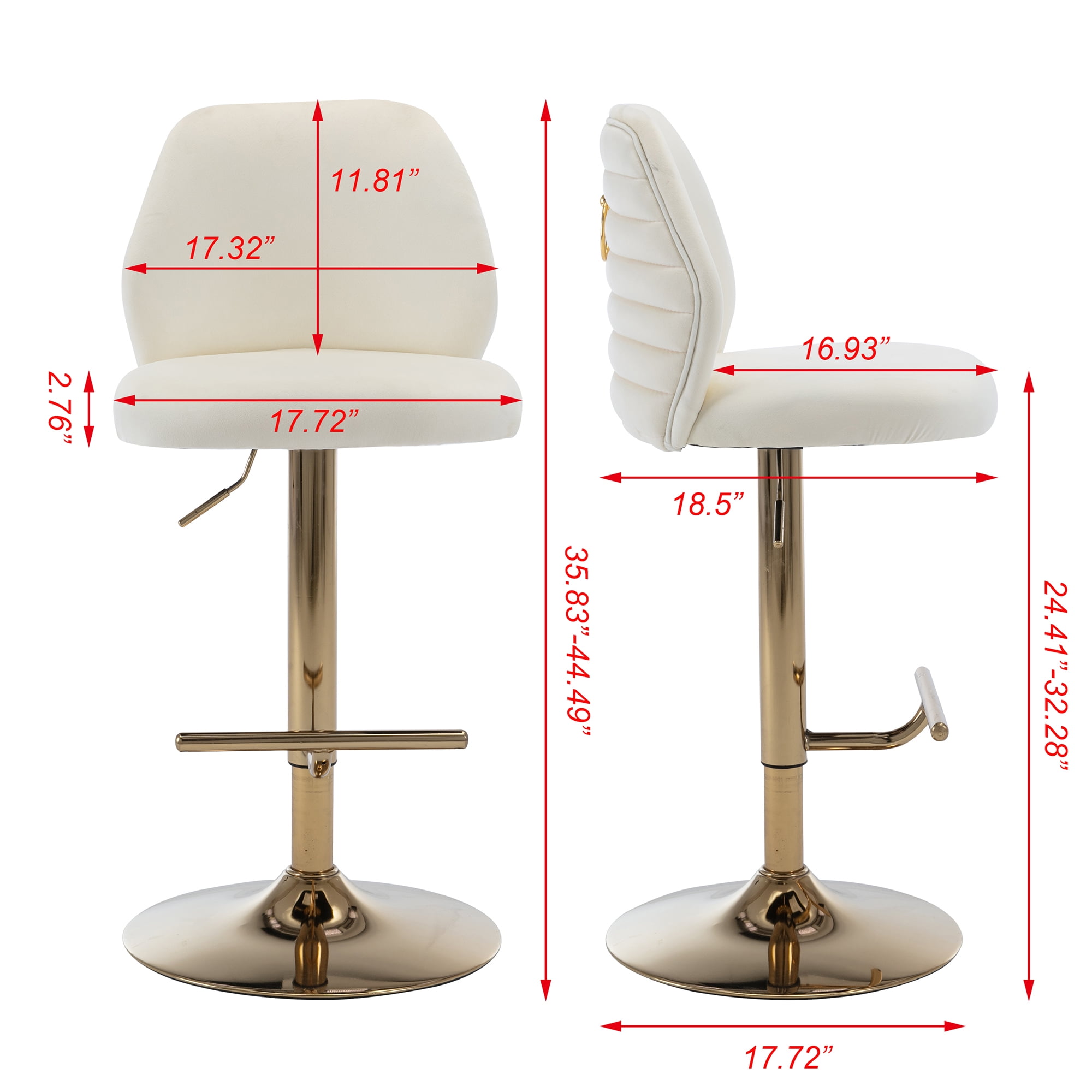 Resenkos Adjustable Swivel Bar Stools Adjustable Counter Height Bar Chairs for Kitchen Island Restaurant Pub Counter Beige Resenkos Adjustable Swivel Bar Stools Adjustable Counter Height Bar Chairs for Kitchen Island Restaurant Pub Counter Beige