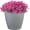 Light Gray, variant on 24-Inch Anjelica Large Plastic Pot for Plants - Outdoor Double-Walled Large Plastic Planter with Drillable Drainage Holes- Rust