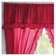 thumbnail image 2 of Stoneberry Home Ruffled Window Curtain Set Polyester Burgundy, 2 of 6