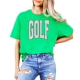 thumbnail image 4 of Polka dot Golf Graphic T-Shirt for Girls and Women - Cute Golf Lover Outfit Vintage Green shirt Adult 2XL, 4 of 7