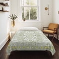 thumbnail image 4 of Sage Green Tapestry for Bedroom Wall Hanging Tapestry, Boho Retro Decorative Abstract Floral Ethnic Ceiling Backdrop Tapestries Poster Blanket Wall Decor for Teens Room Living Room Dorm 39" x 59", 4 of 8