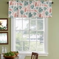 thumbnail image 3 of Sage Green Red Coral Curtain Valances for Windows, Kitchen Valance Window Treatments Panel 2 Pack, Coastal Nautical Summer Beach Rod Pocket Short Curtains for Bathroom Bedroom 60 x 18 Inch, 3 of 8