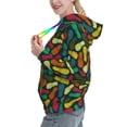 thumbnail image 2 of Lsque Pineapple Fruit Colorful Pattern Casual Women's Hoodie,Hooded Sweatshirt with Kangaroo Pocket,Pullover Hoodie with Eye-catching Drawstrings-Small, 2 of 7